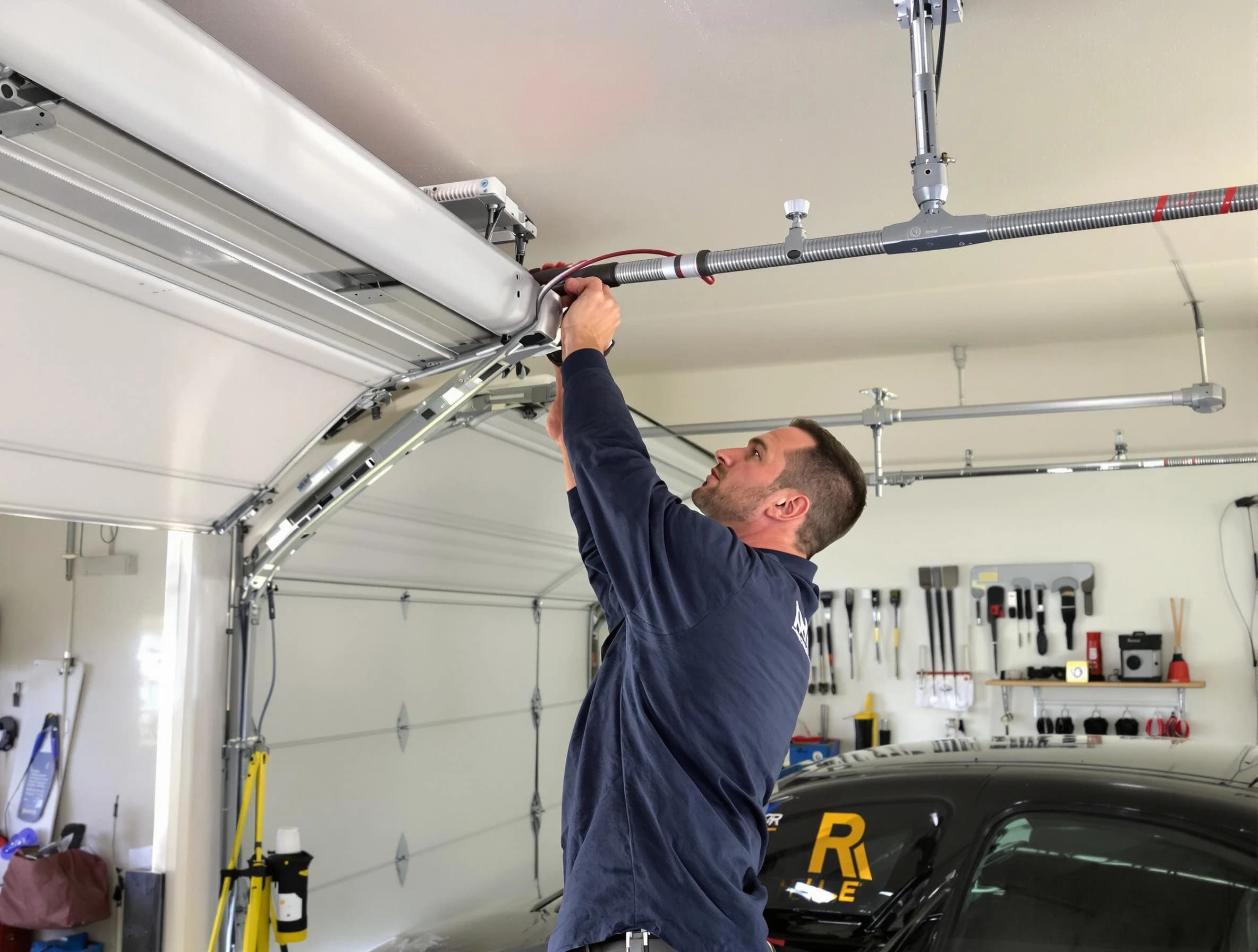 Watertown Town Garage Door Repair technician performing garage door cable repair in Watertown Town
